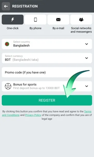 app complete registration