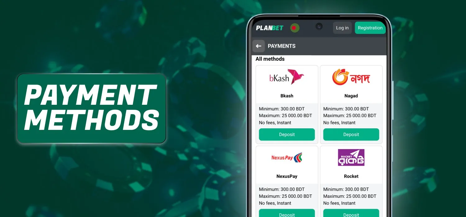 paynebt methods in the ecasino app